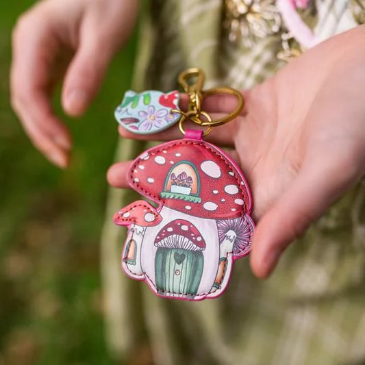Fairy Village Toadstool House Key Charm by vendula
