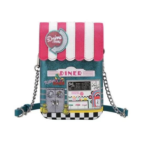 Vendula Kitty's Diner Phone Pouch Bag With Shoulder Strap