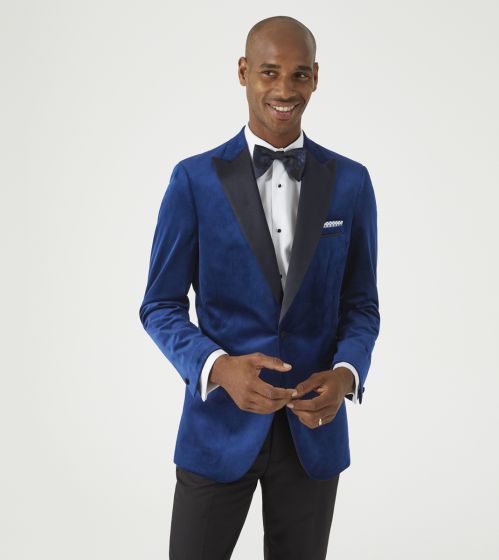 Jive Velvet Tailored Jacket Royal Blue