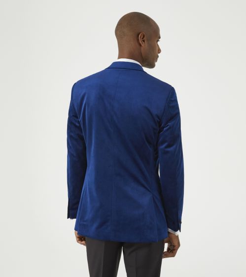 Jive Velvet Tailored Jacket Royal Blue