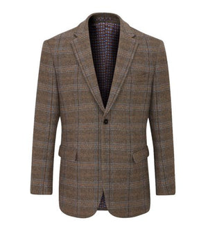 ASTBURY TAILORED JACKET BROWN / BLUE HERRINGBONE