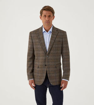 ASTBURY TAILORED JACKET BROWN / BLUE HERRINGBONE