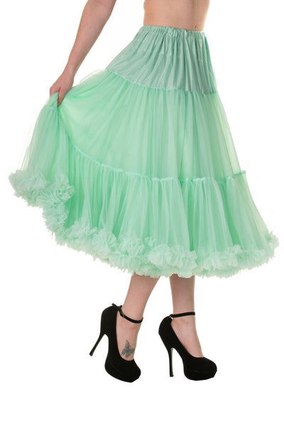 Dancing Days Lifeforms 50s Style 25"-27" Long Petticoat In Mint Green