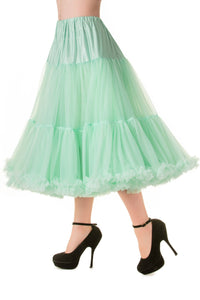 Dancing Days Lifeforms 50s Style 25"-27" Long Petticoat In Mint Green