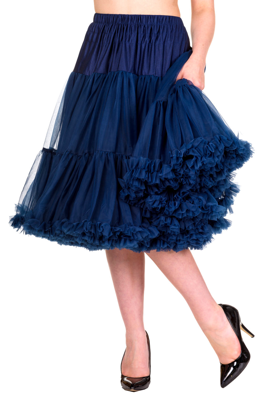 Dancing Days Lifeforms 50s Style 25"-27" Long Petticoat In Navy Blue; Dancing Days; Lifeforms Petticoat; 50s Style; 25"-27" Long Petticoat; Navy Blue