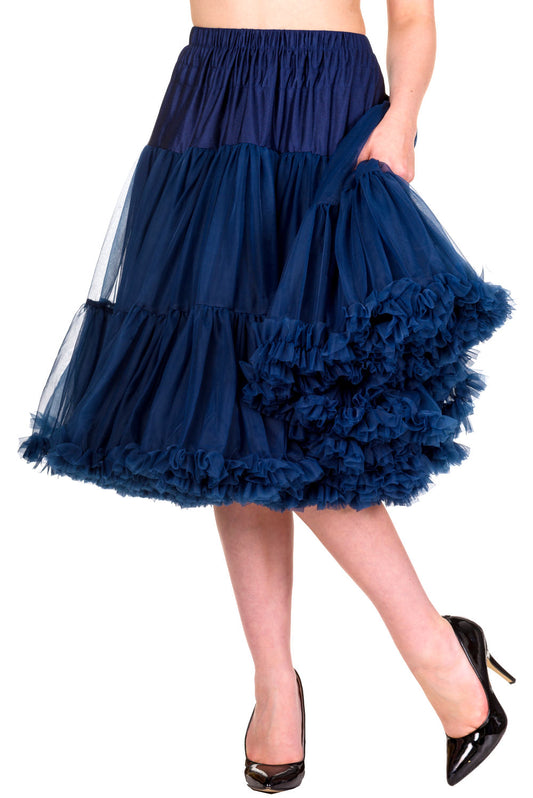 Dancing Days Lifeforms 50s Style 25"-27" Long Petticoat In Navy Blue; Dancing Days; Lifeforms Petticoat; 50s Style; 25"-27" Long Petticoat; Navy Blue