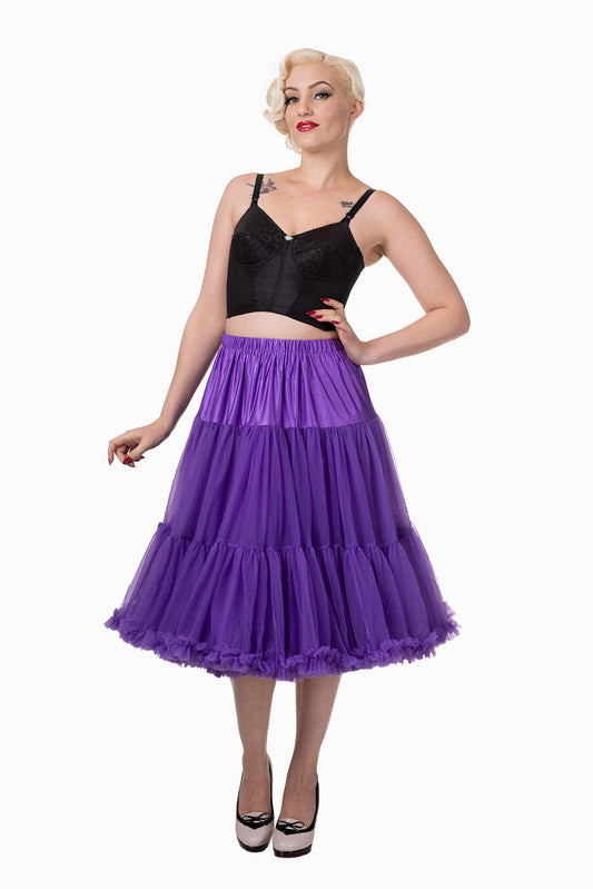 Dancing Days Lifeforms 50s Style 25"-27" Long Petticoat In Purple