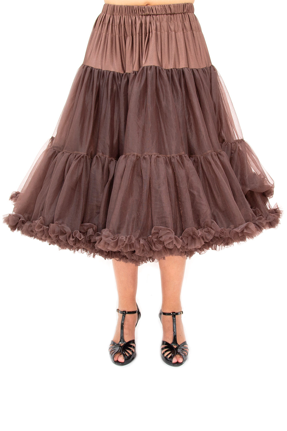 Dancing Days Lifeforms 50s Style 25"-27" Long Petticoat In Brown