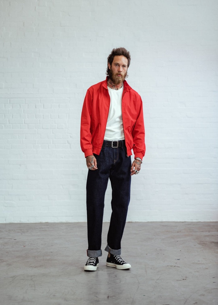 James Dean Inspired Harrington Style Jacket In Red