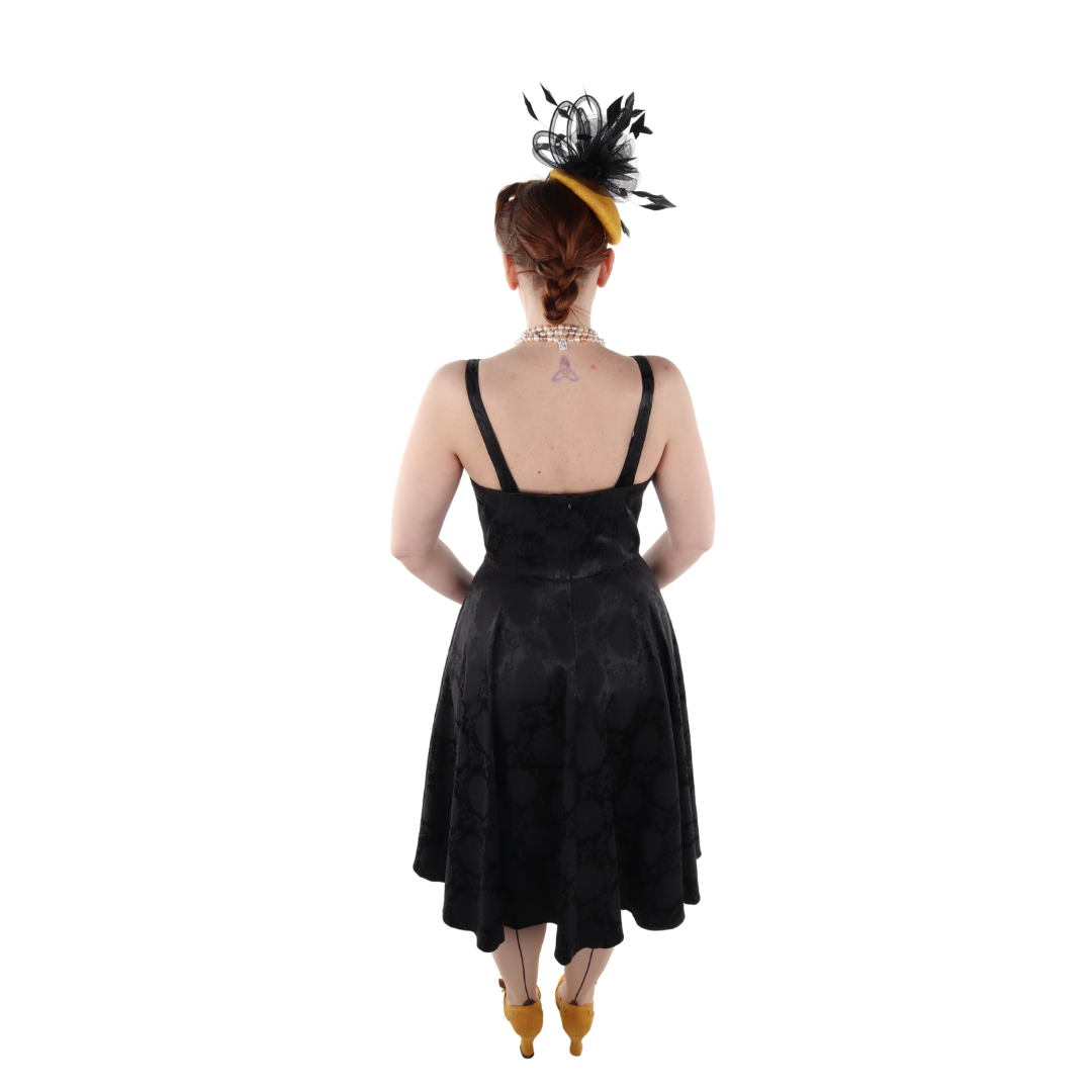 Vanessa Strappy Full Circle Dress With Matching Bolero In Black
