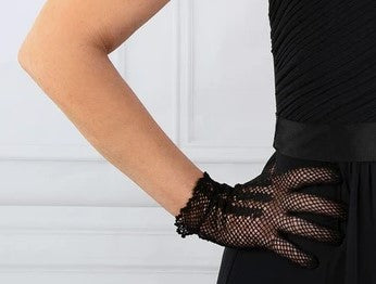 Black Crochet Gloves