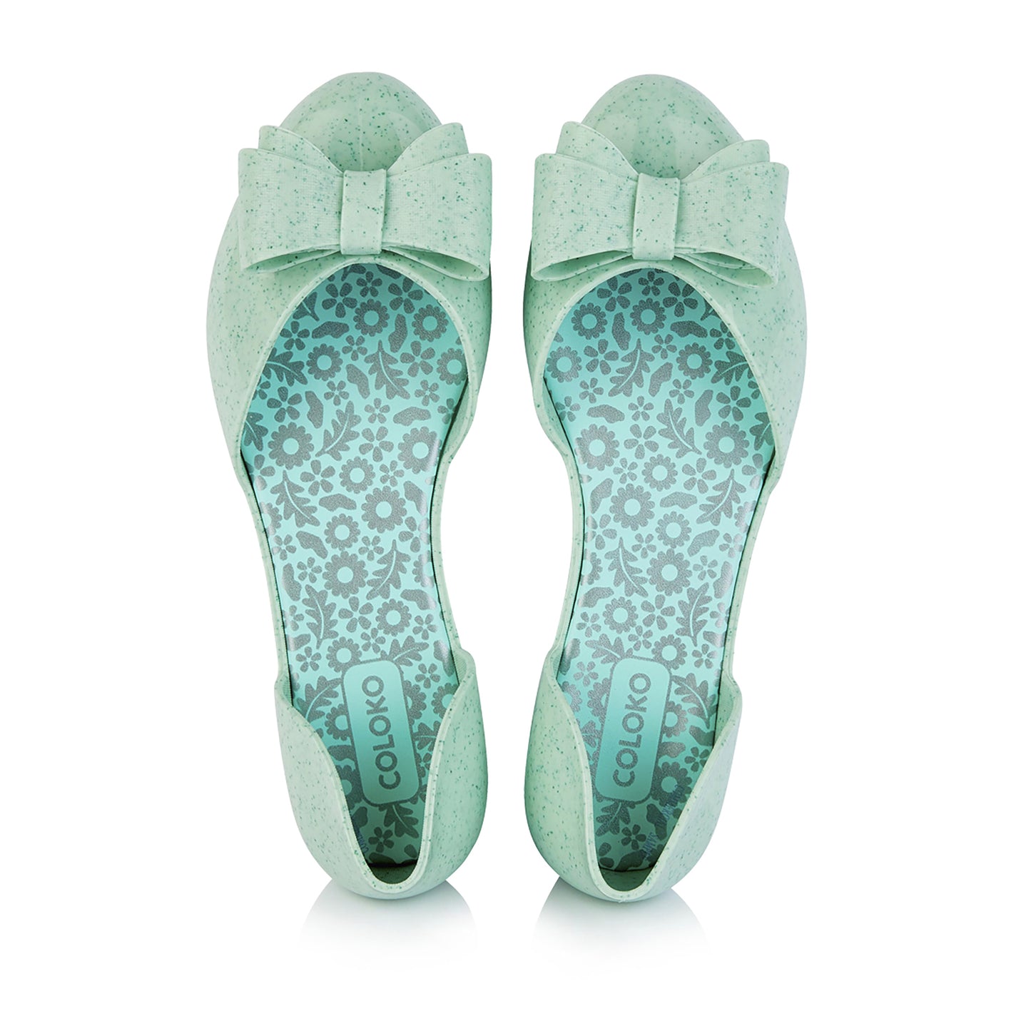 Coloko Blossom Marble Green Pump Style Jelly Shoes