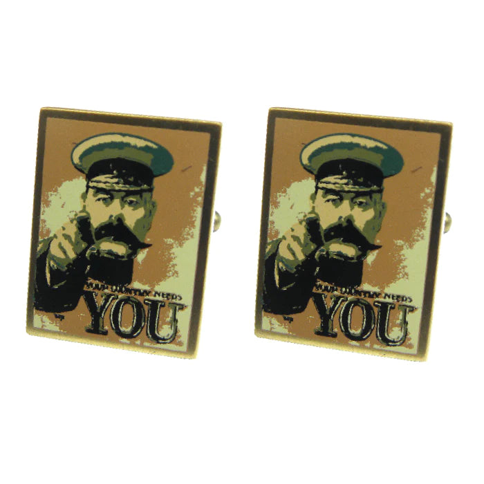 Lord Kitchener Inspired Your Country Needs You Cufflinks