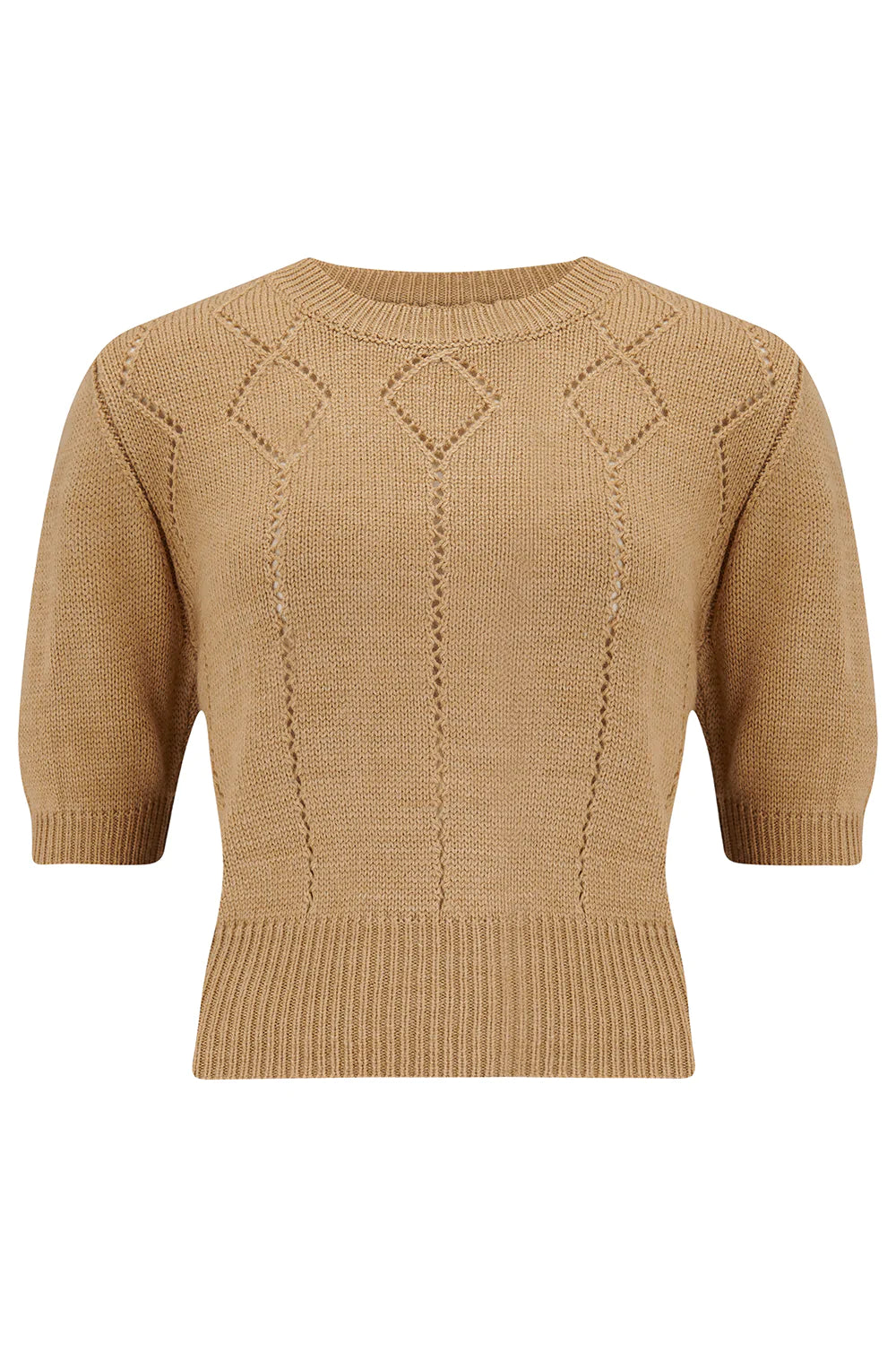 RocknRomance Frances Pullover Sweater In Biscuit Knit
