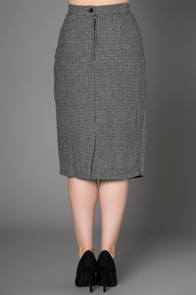Roxanne Grey Black & White Houndstooth Wiggle Skirt Size 10