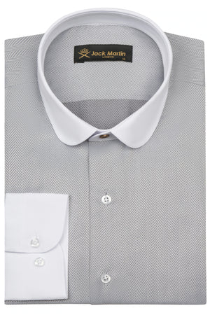Peaky Blinders Ash Grey Herringbone Long Sleeve Shirt