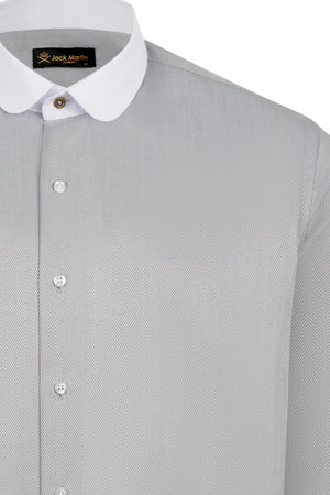 Peaky Blinders Ash Grey Herringbone Long Sleeve Shirt