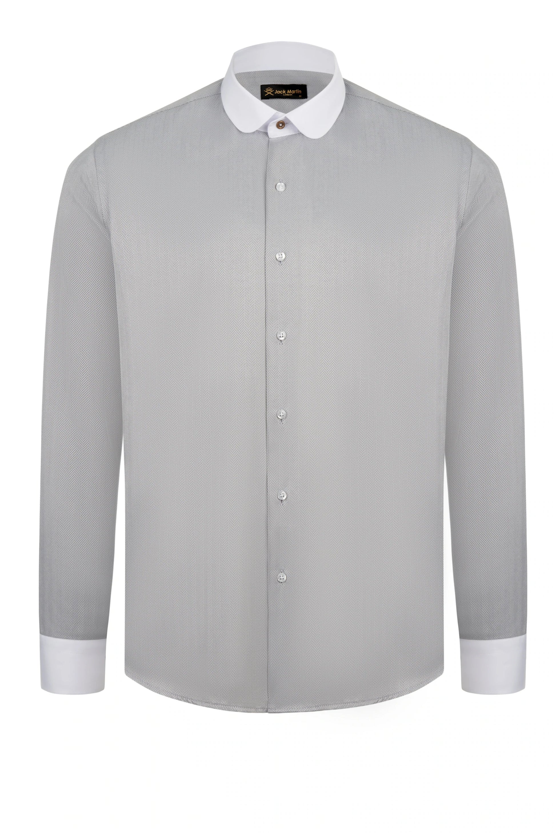Peaky Blinders Ash Grey Herringbone Long Sleeve Shirt