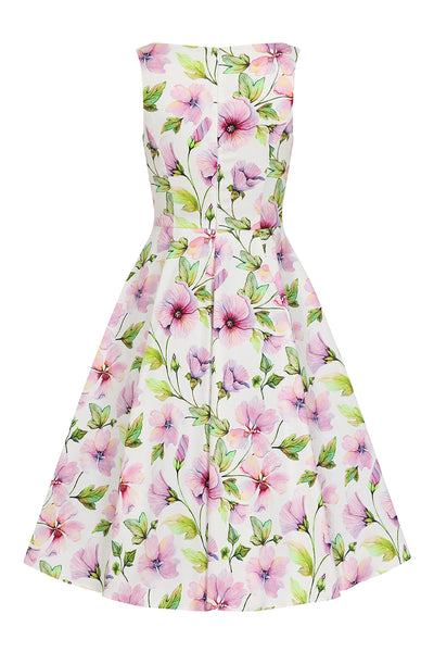 H&R London 50's Naomi Floral Sleeveless Swing Dress