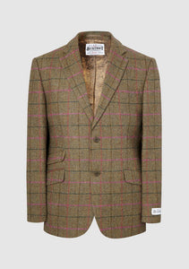 Patrick Mens Jacket In Green & Pink Yorkshire Tweed