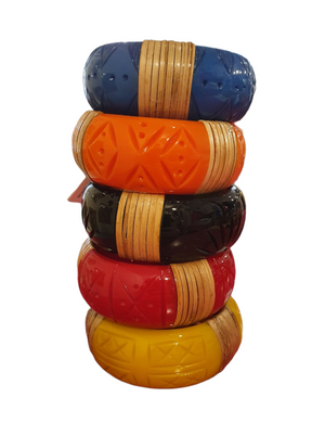 Splendette Wide Bangle With Light Cane In Various Colours