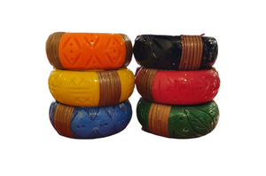 Splendette Wide Bangle With Medium Cane In Various Colours