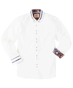 Joe Browns In the Detail Long Sleeve Shirt In White