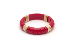 Splendette Midi Bangle With Light Cane In Rosella Red