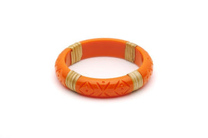 Splendette Midi Bangle With Light Cane In Tangerine Orange