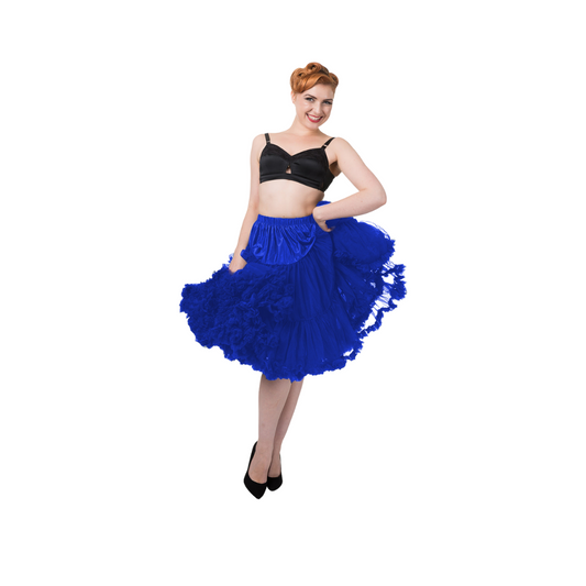 Dancing Days Lifeforms 50s Style 25"-27" Long Petticoat In Royal Blue