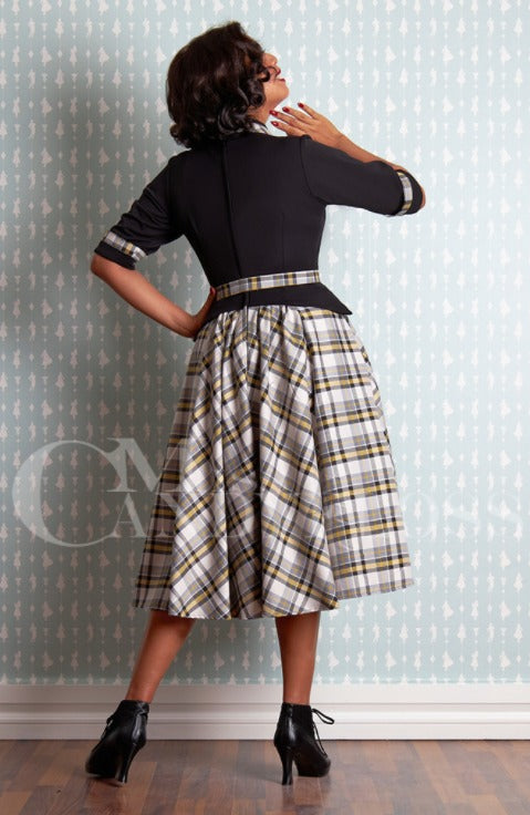 Lou lou plaid midi hot sale dress