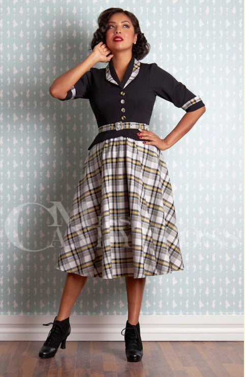 Lou lou plaid midi sales dress