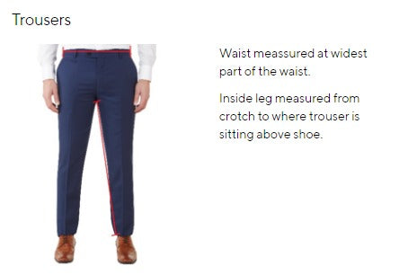 Trousers Size Guide Image