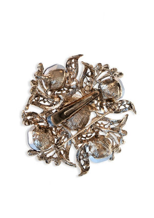 Ornate Lilac Purple Crystal Hairclip Brooch Pendant