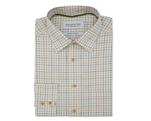 Mens Green Tattersall Check Warm Handle Long Sleeve Shirt