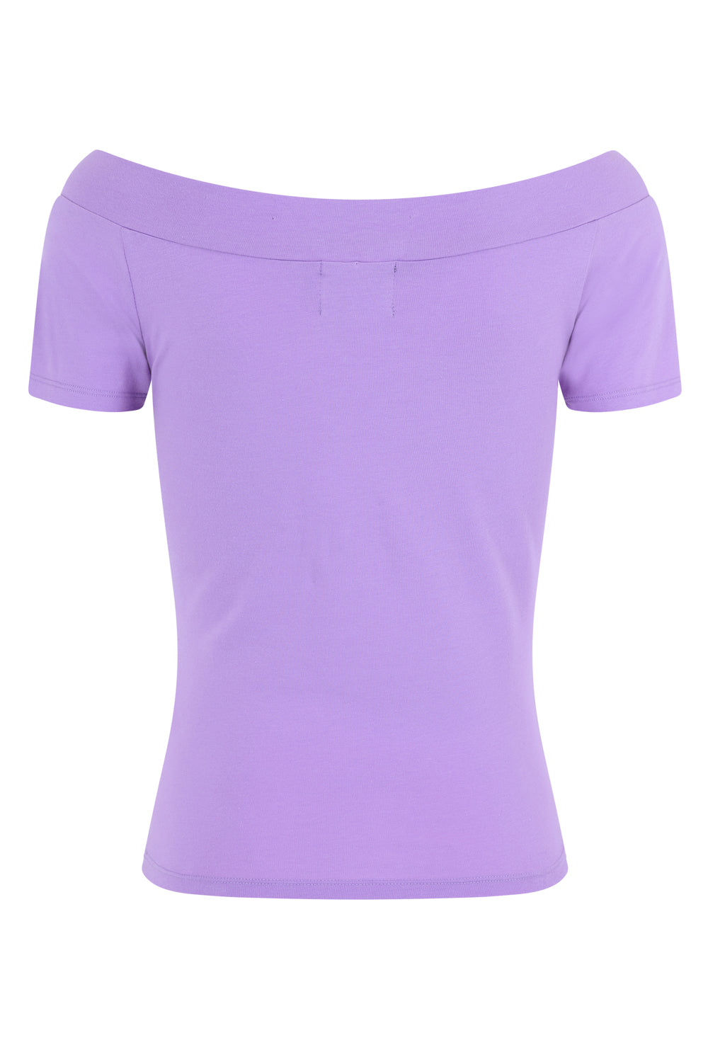 1950s Inspired Alex Short Sleeve Top In Lavender Purple