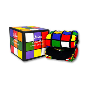 Unisex Game Cube Colourful Socks Gift Set