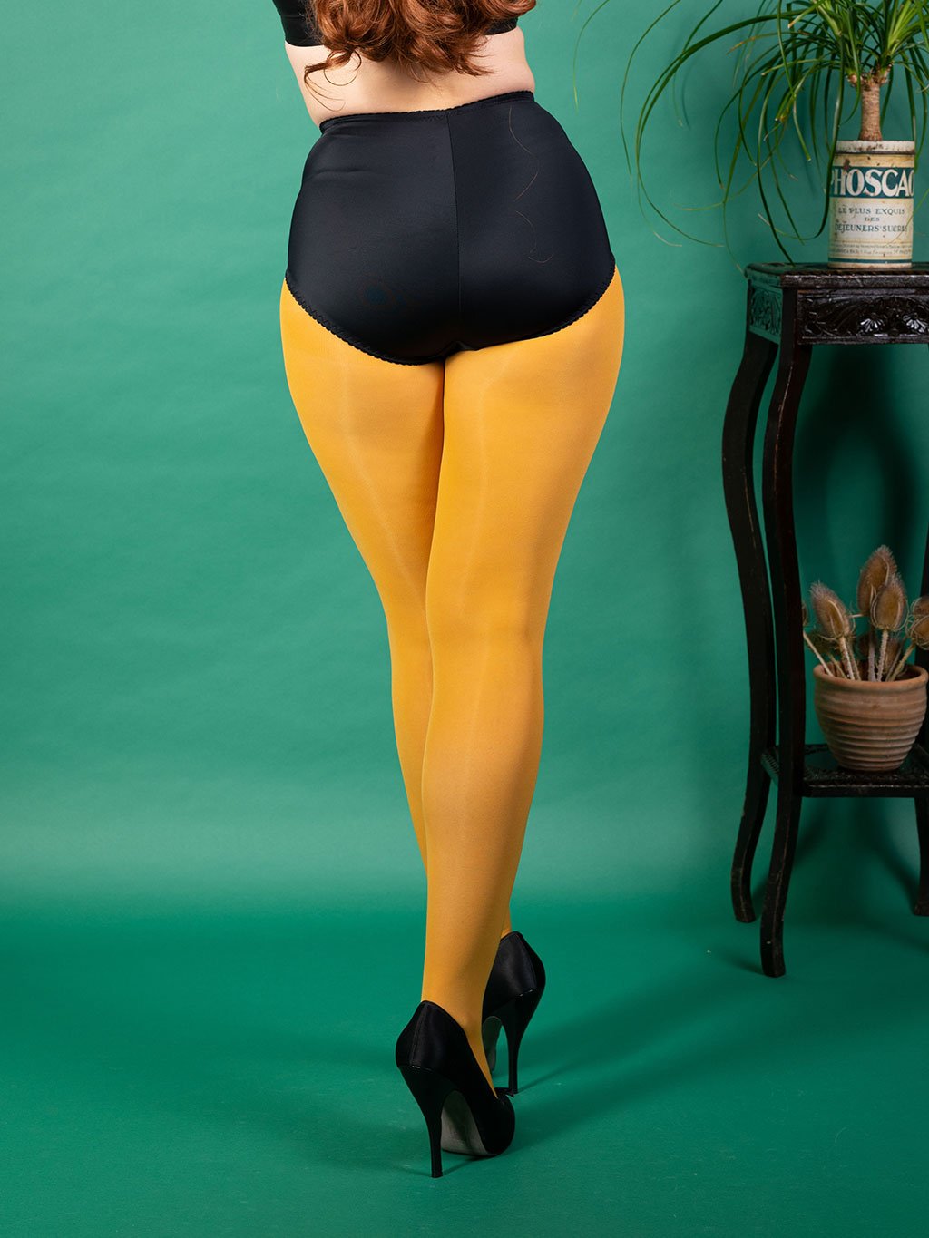 What Katie Did Coloured Opaque Tights Small/Medium Yellow