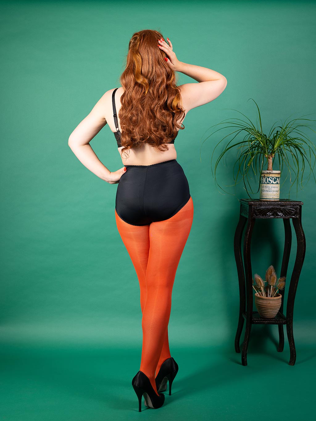 What Katie Did Coloured Opaque Tights Small/Medium Orange