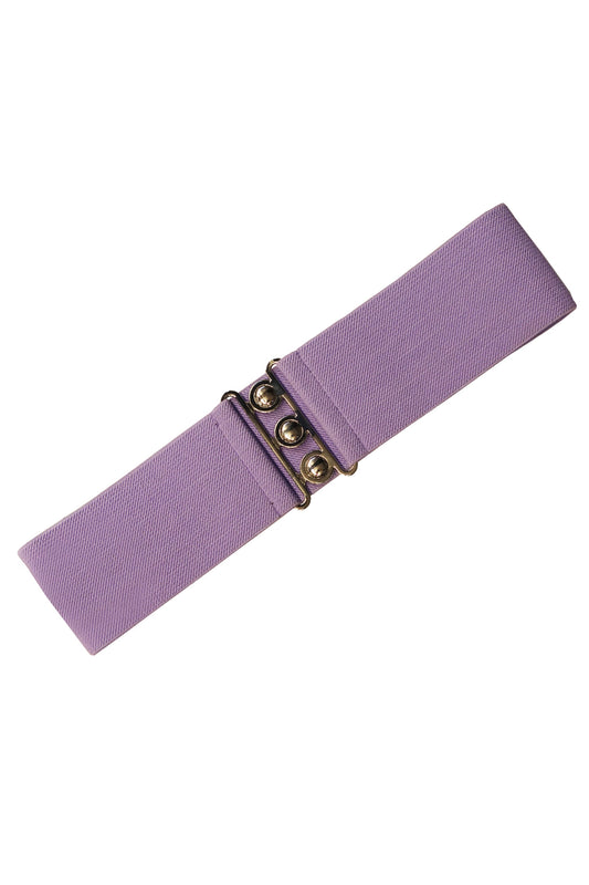 Hell Bunny Retro Elasticated Waspie 1950's Style Belt In Lavender Purple; Hell Bunny; Waspie Belt; Retro Style; 1950s Style; Elasticated Waspie Belt; Lavender Purple