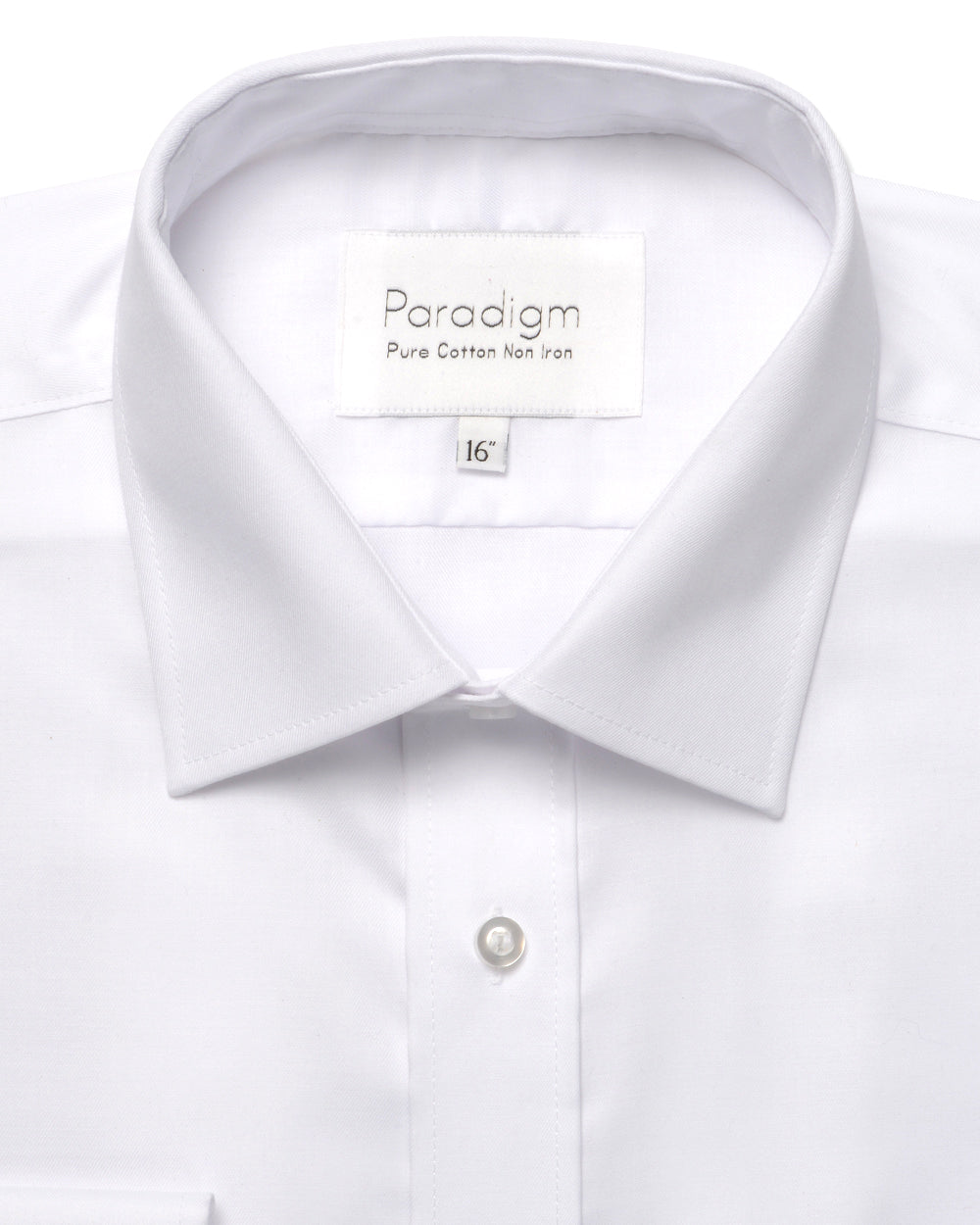 Mens White Luxury Pure Cotton Long Sleeve Shirt