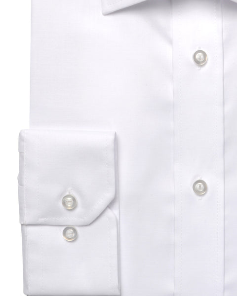 Mens White Luxury Pure Cotton Long Sleeve Shirt