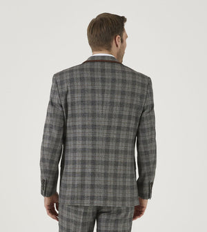 Skopes Tatton Grey & Brown Check Blazer Jacket